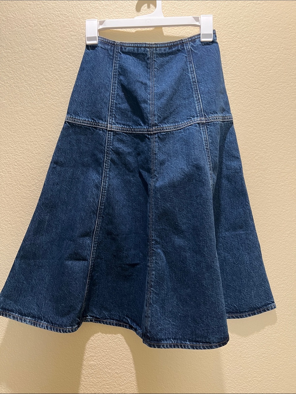 Madewell Indigo Panelled Denim Skirt size 23